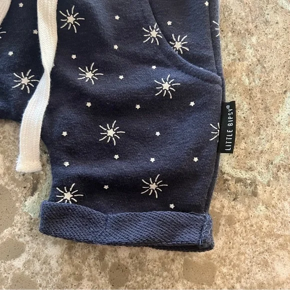 Little Bipsy Navy 🎇 Star Sleeveless Hoodie & Shorts Set - Picture 13 of 15
